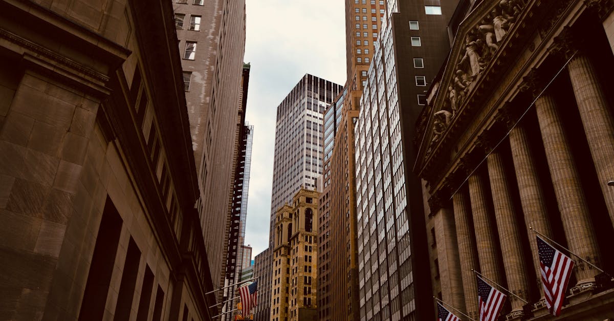View of New York City's Wall Street financial district