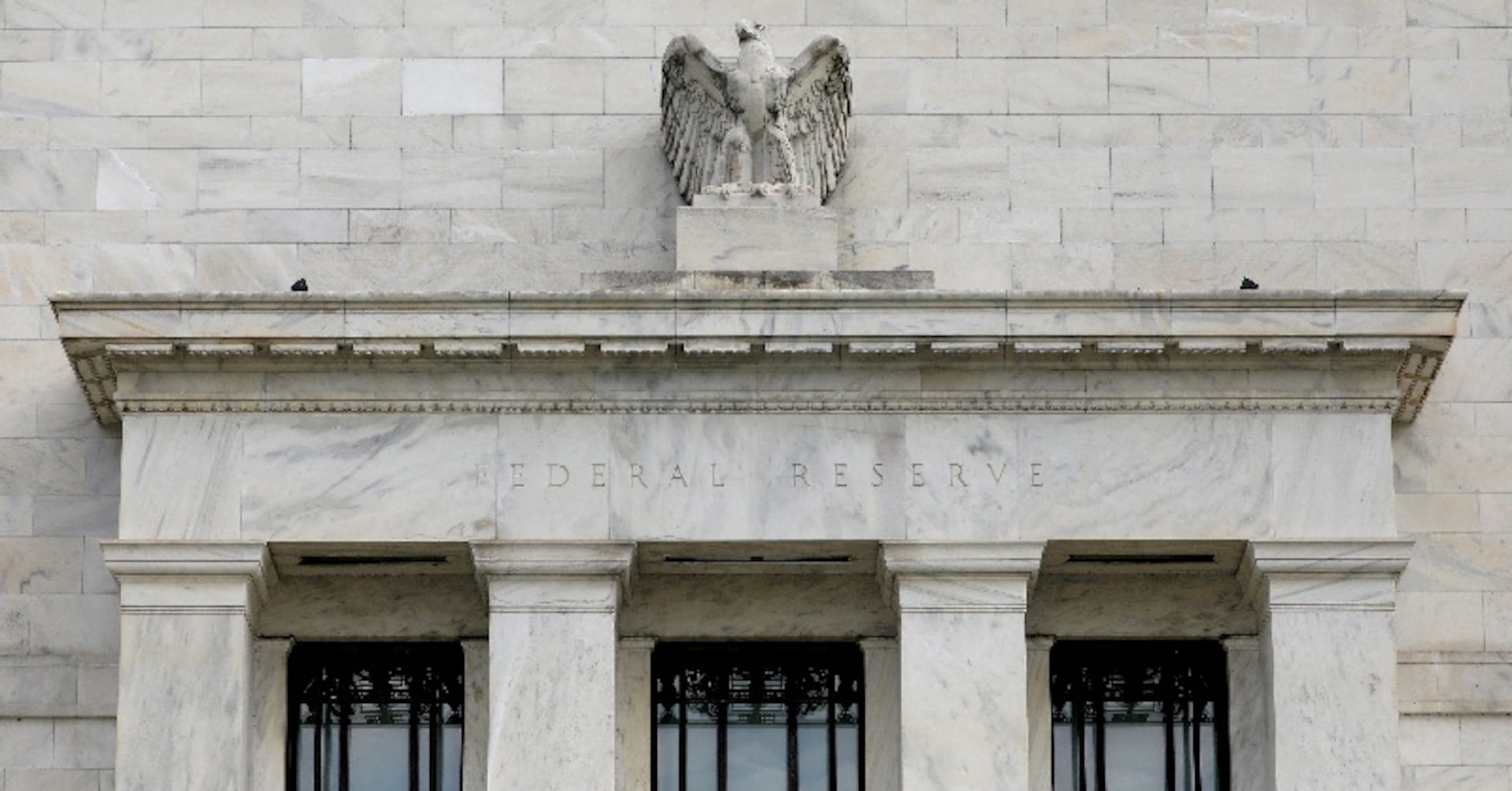 The Federal Reserve building is pictured in Washington, DC