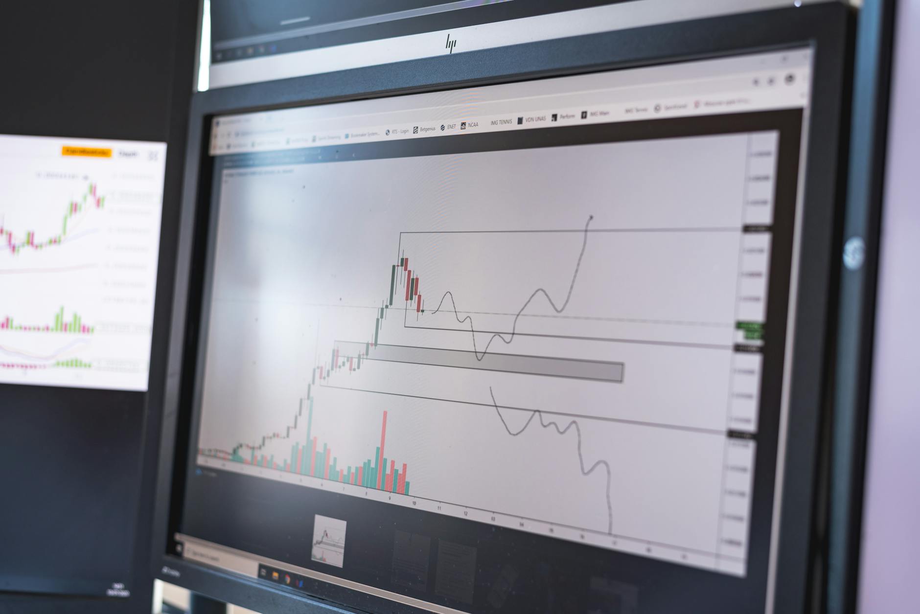 AI and IPO valuation concept — stock market ticker with AI-themed visual