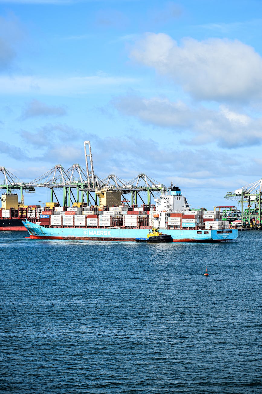 Cargo ship berthed under port cranes as importers pursue tariff refunds on prior shipments
