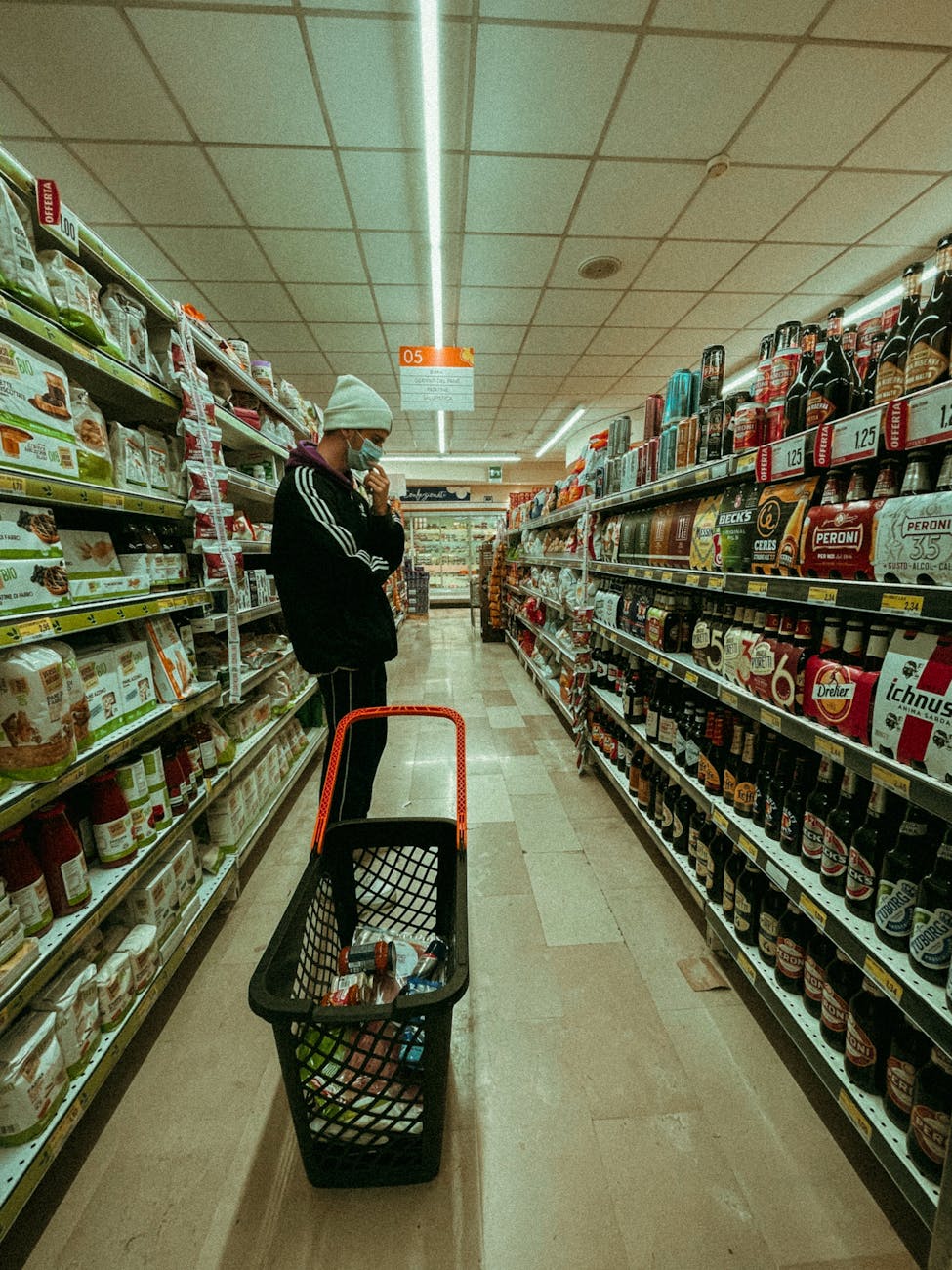 Shopping basket and grocery items illustrating the UK debate over staple food price caps.