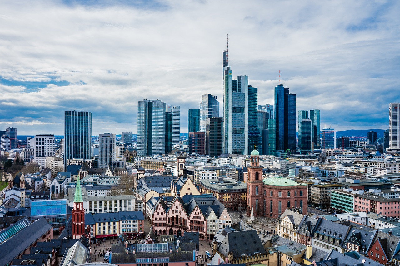 Banking sector skyline illustration