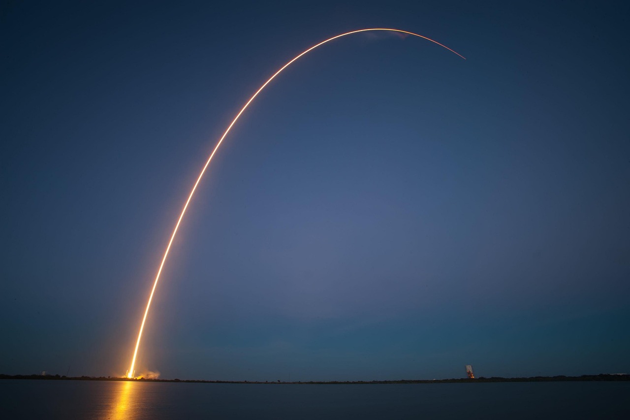 SpaceX rocket on a launch pad