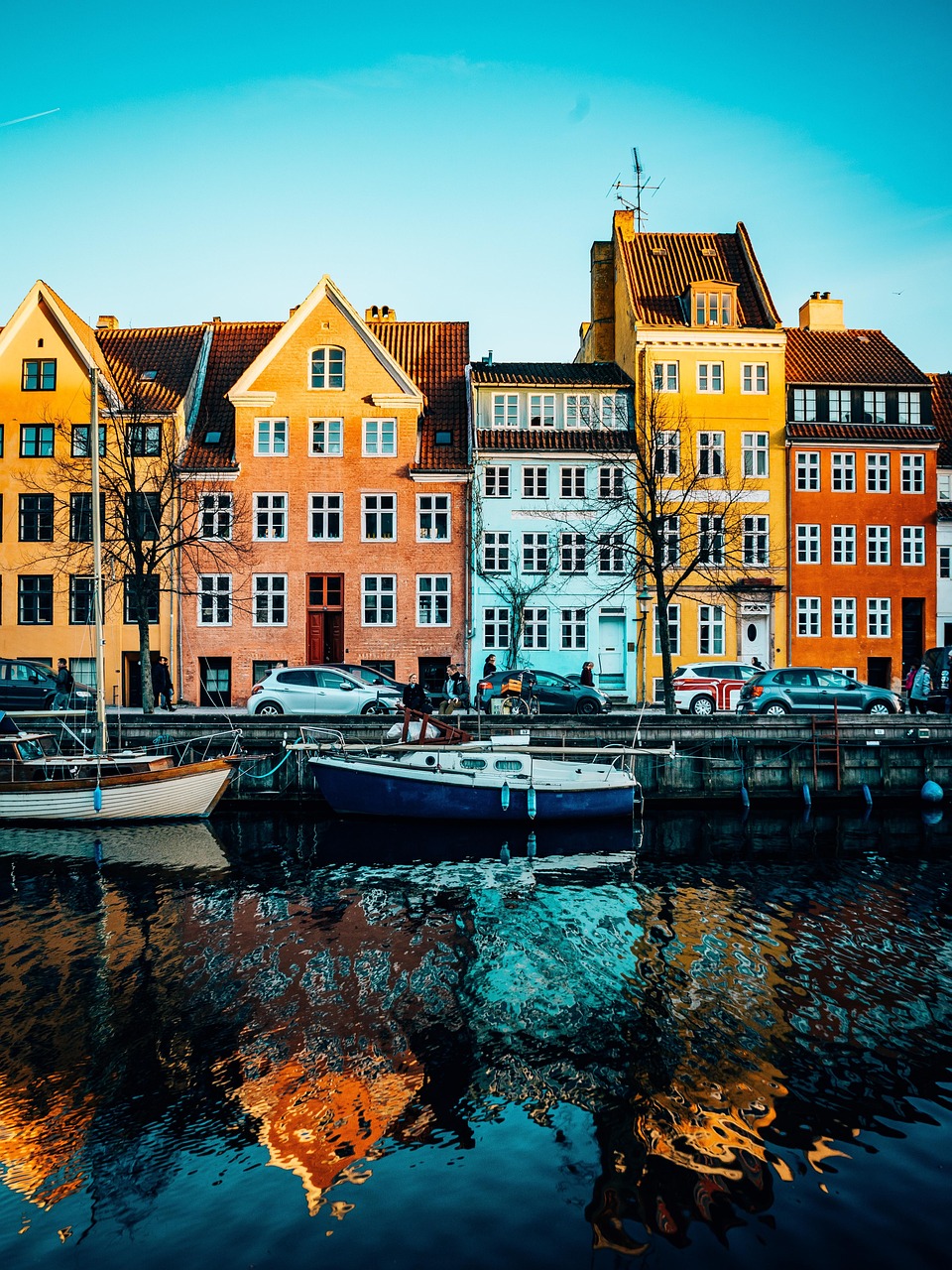 Copenhagen waterfront homes along the Christianshavn canal