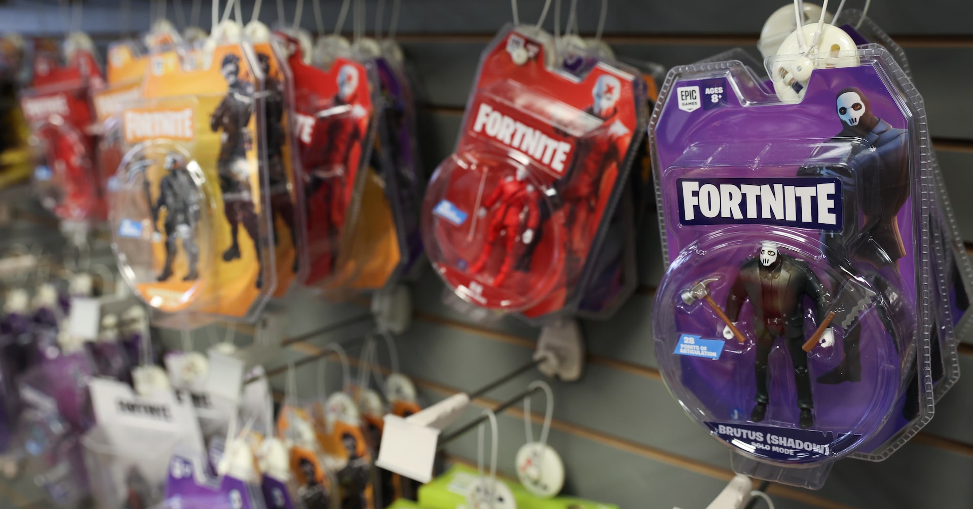 Figurines for sale inside a GameStop store in Manhattan.