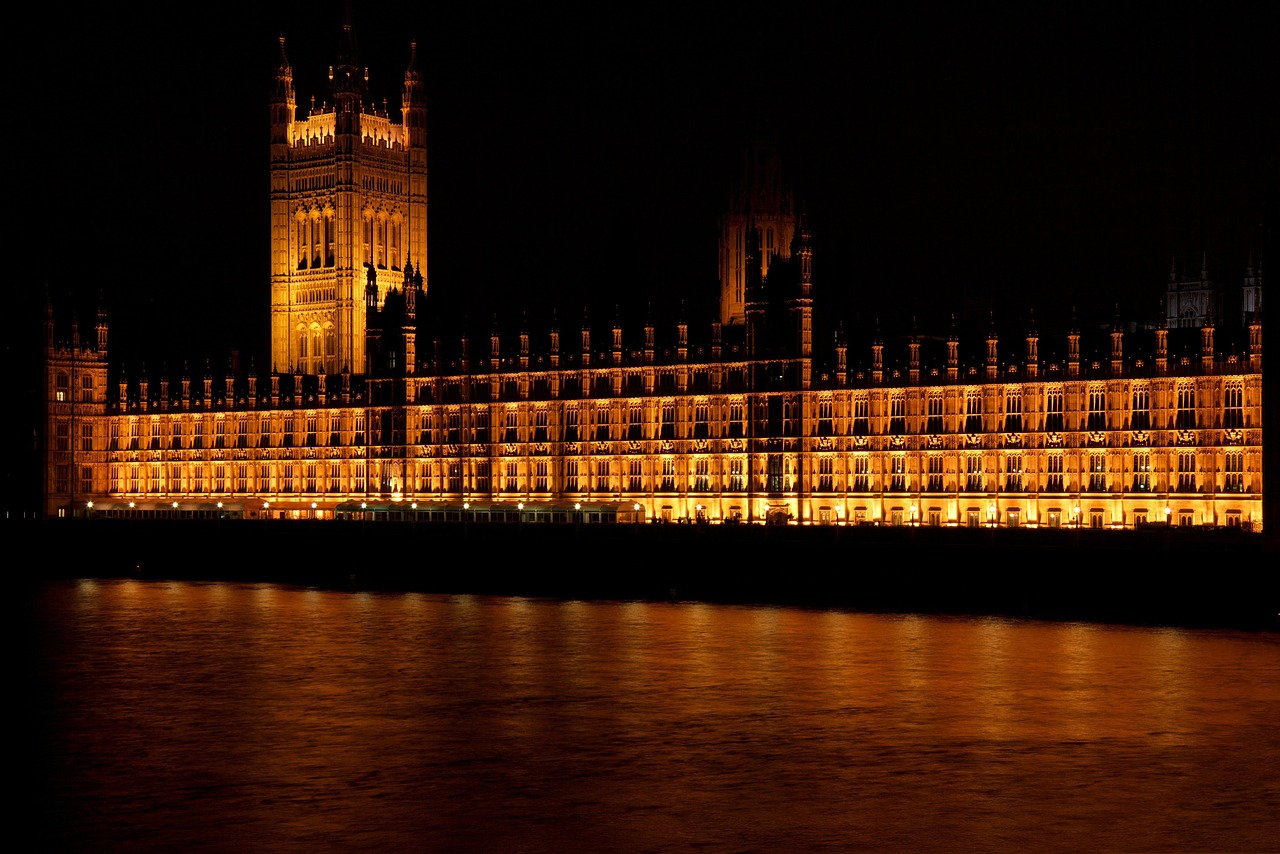 Westminster Palace at night, a policy backdrop for Britain's AI-chip procurement plan