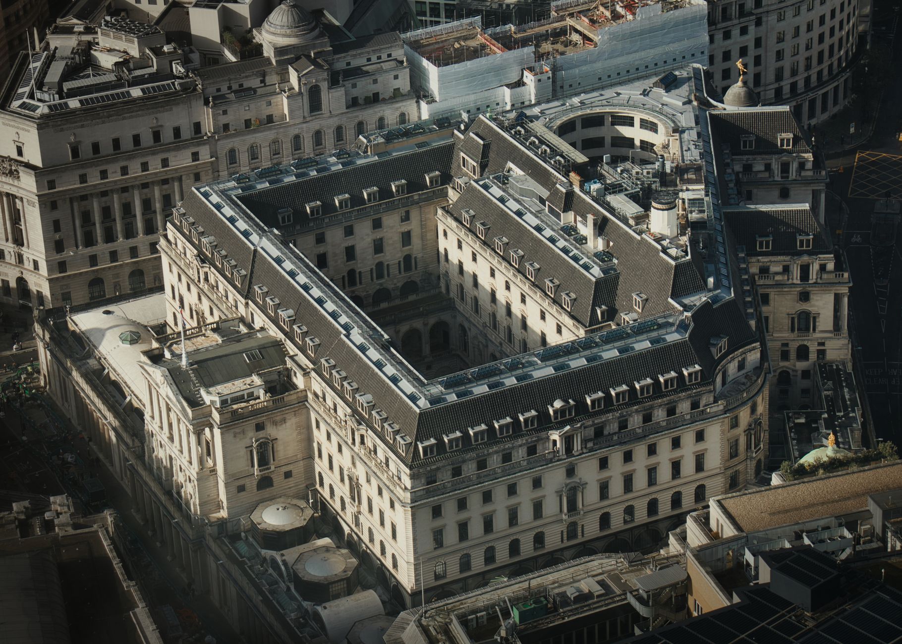 Bank of England building in London as policymakers weigh interest-rate pressure
