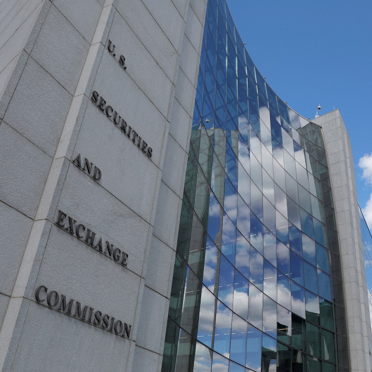 Signage at the headquarters of the U.S. Securities and Exchange Commission in Washington, D.C.