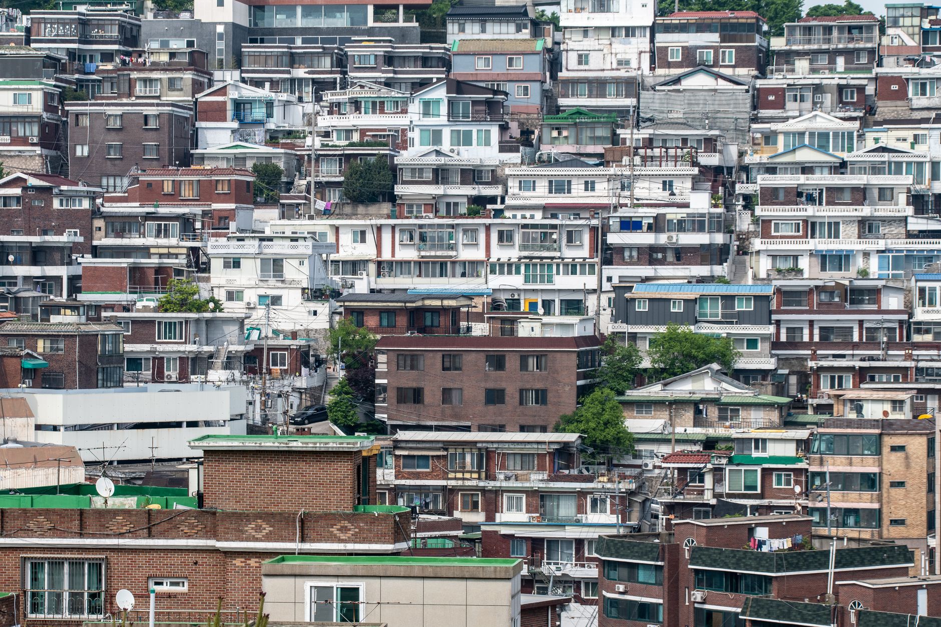 Seoul apartment buildings in South Korea