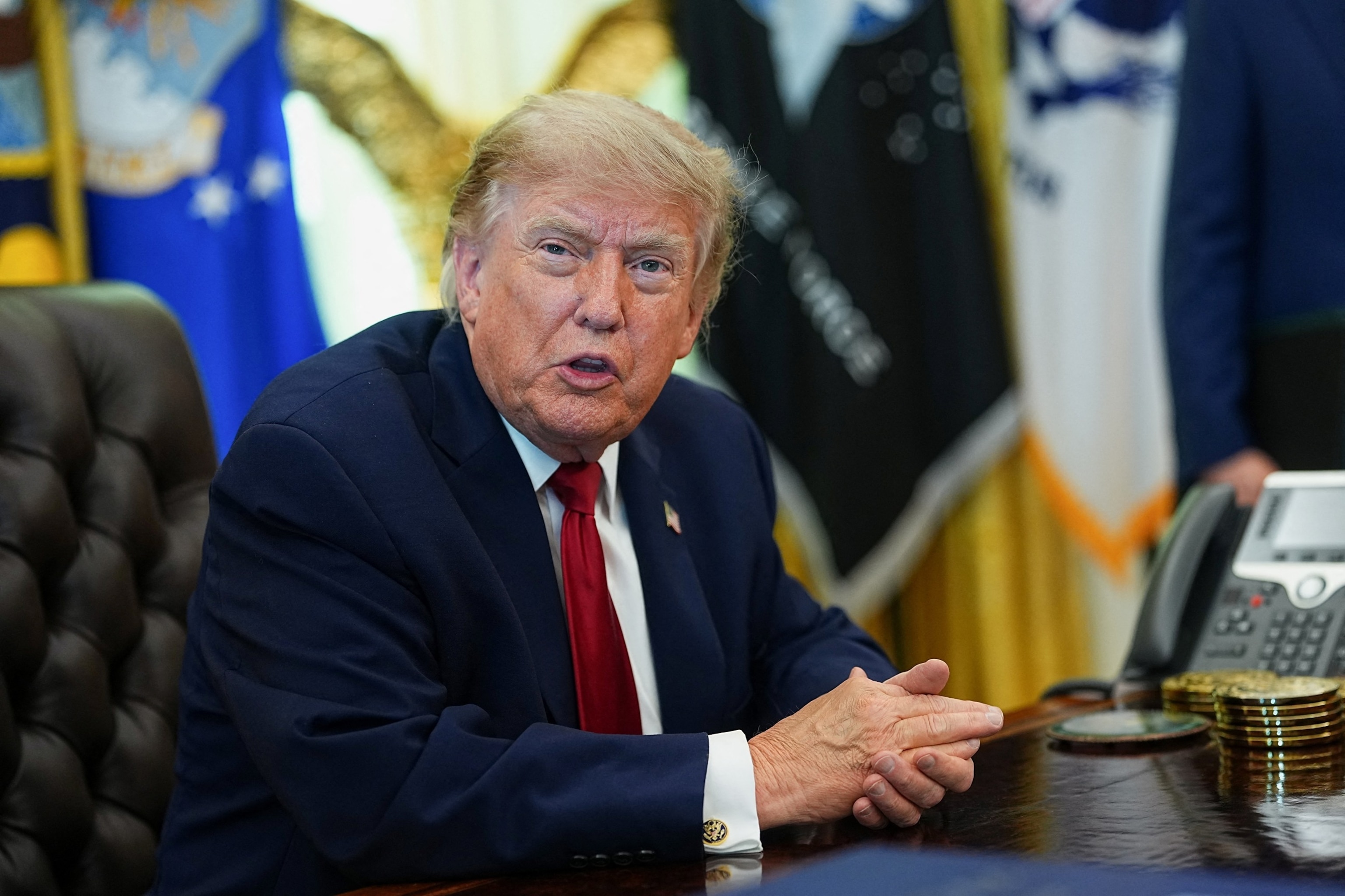 Donald Trump in a file photo used in coverage of his 2025 crypto earnings disclosure.