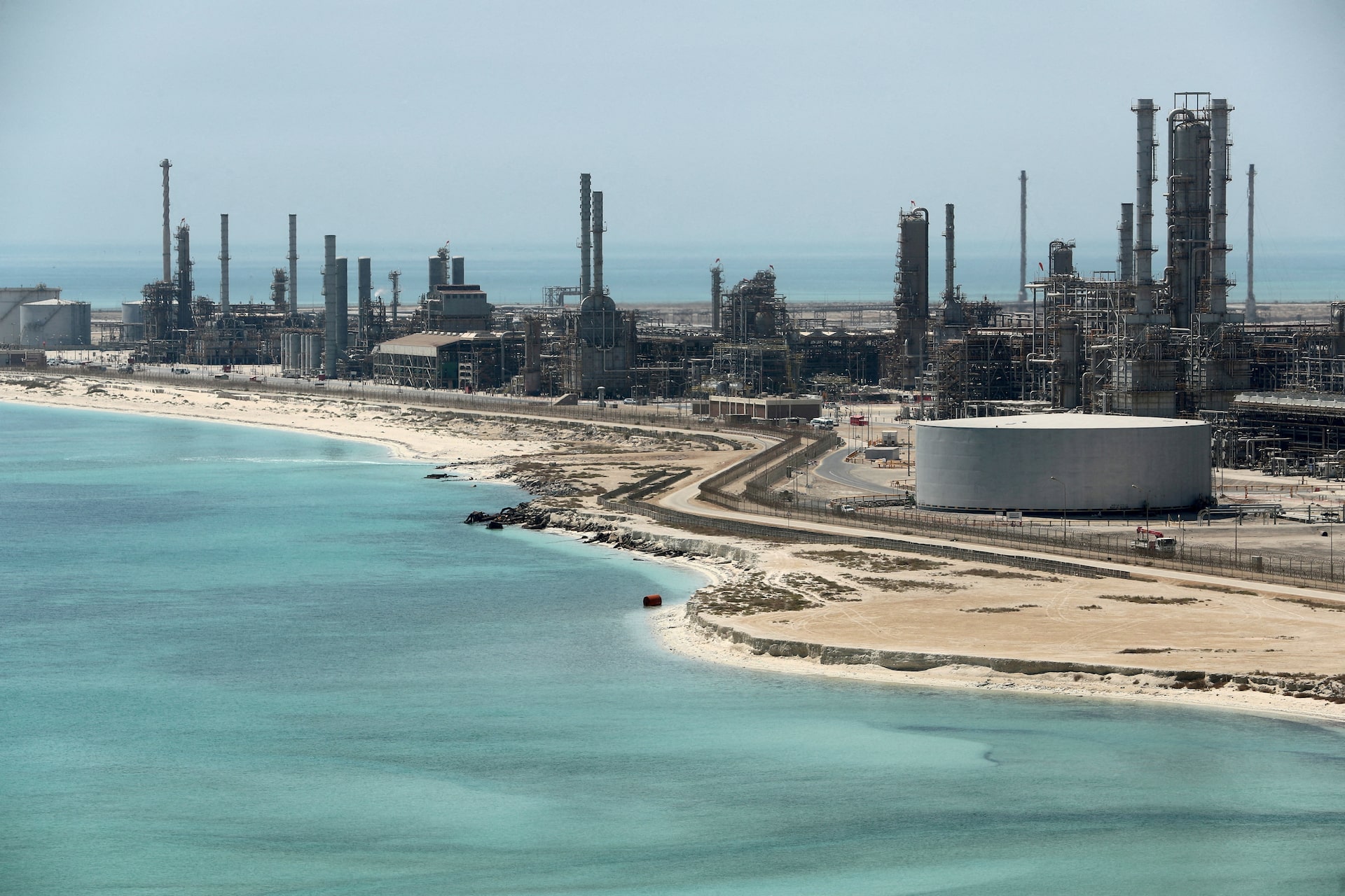 Saudi Aramco's Ras Tanura refinery and oil terminal on Saudi Arabia's Gulf coast