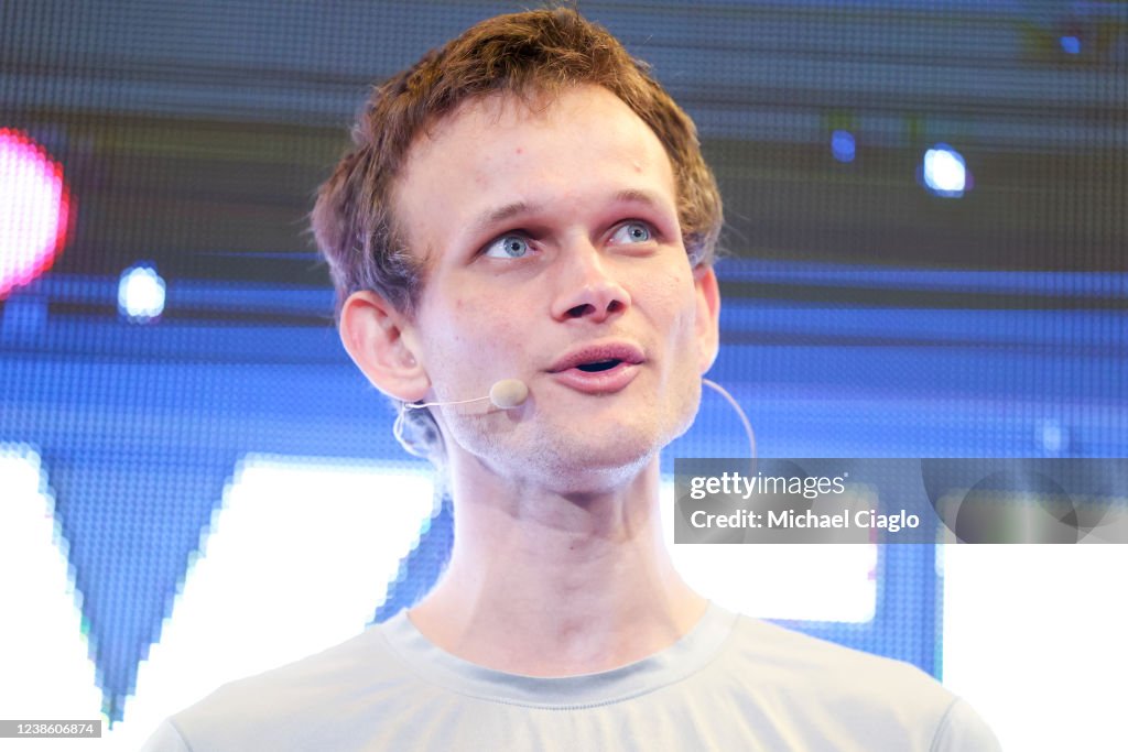 Vitalik Buterin speaks at the ETHDenver Ethereum conference.