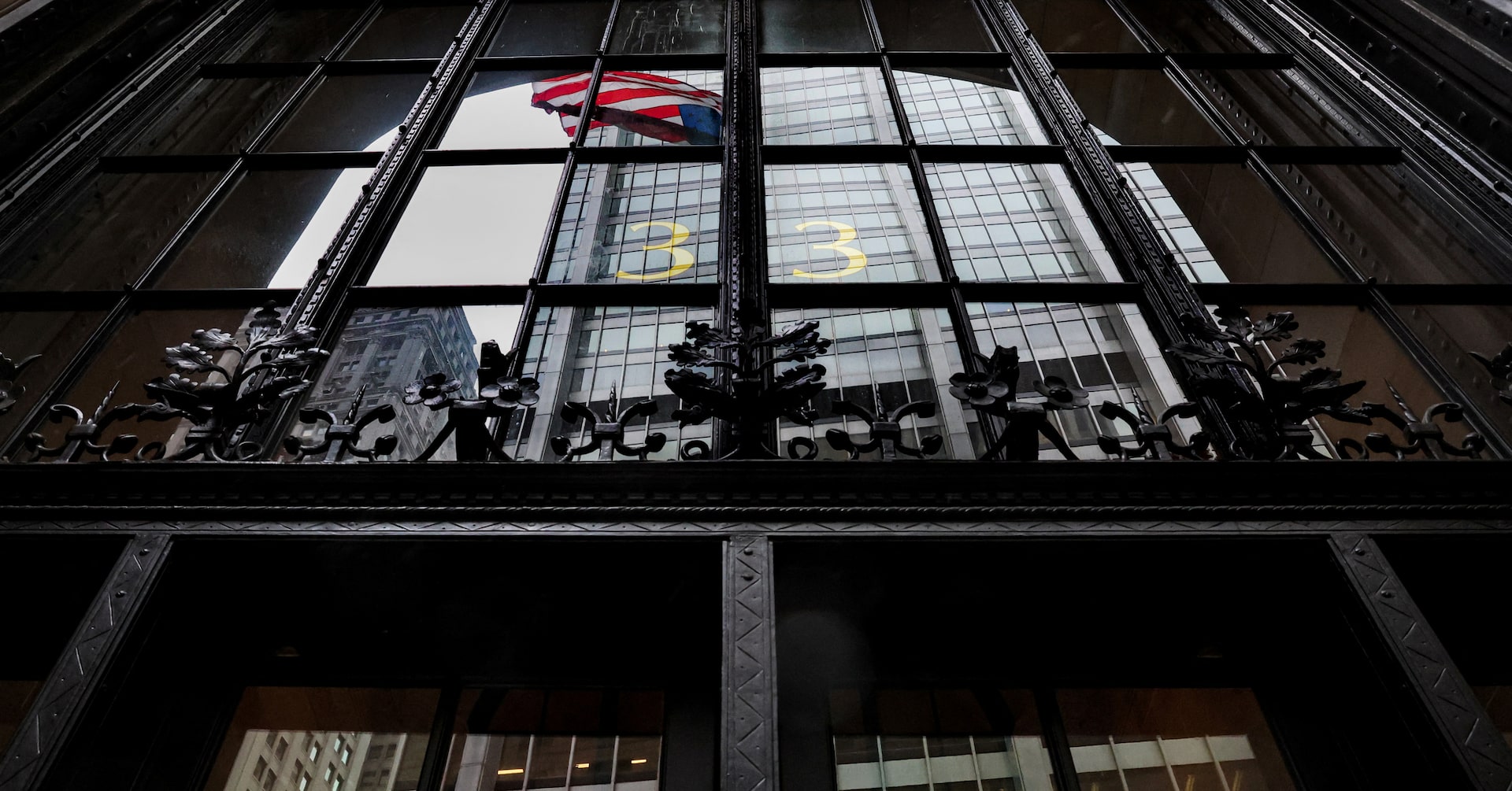 The entrance to the Federal Reserve Bank of New York in New York City