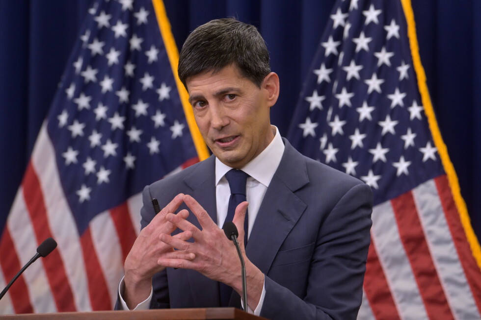 Kevin Warsh speaks during a Federal Open Market Committee news conference